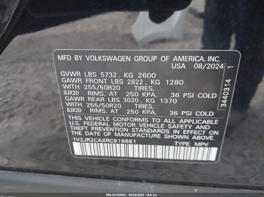 2024 VOLKSWAGEN ATLAS 2.0T SE W/TECHNOLOGY