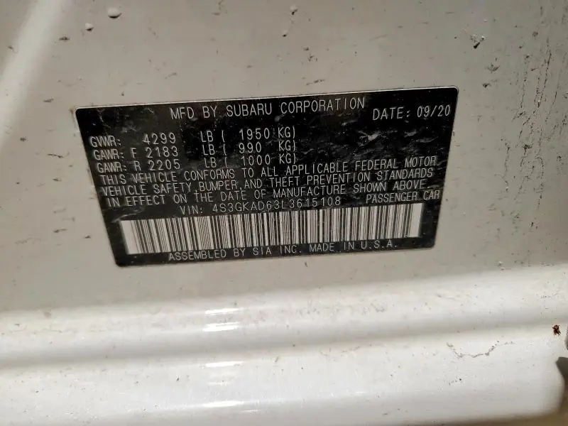 2020 SUBARU IMPREZA PREMIUM  