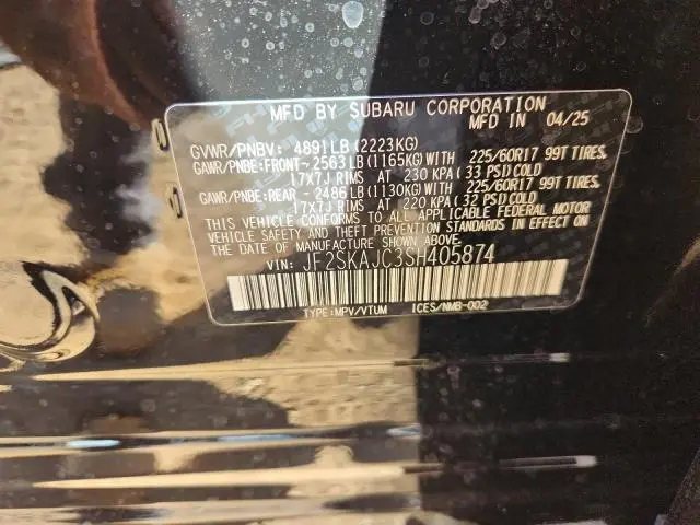 2025 SUBARU FORESTER WILDERNESS  