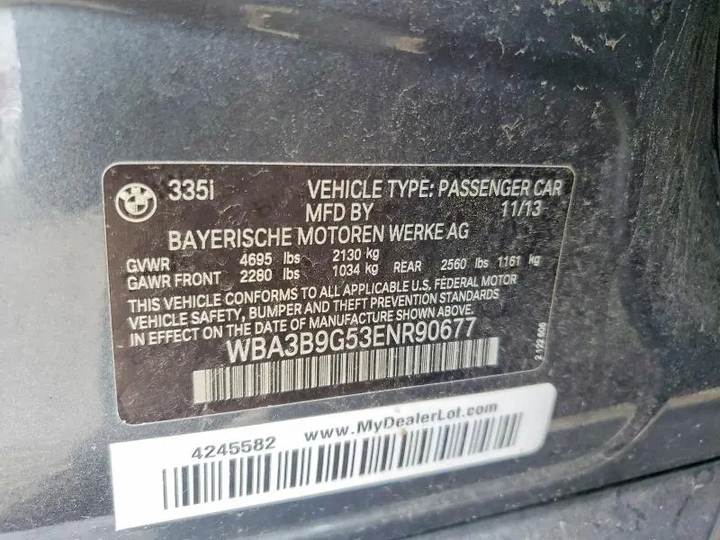 2014 BMW 335 XI  