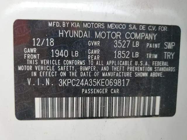 2019 HYUNDAI ACCENT SE  