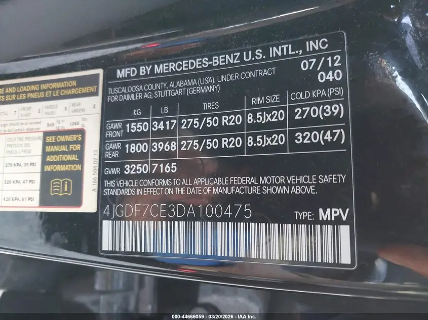 2013 MERCEDES-BENZ GL 450 4MATIC