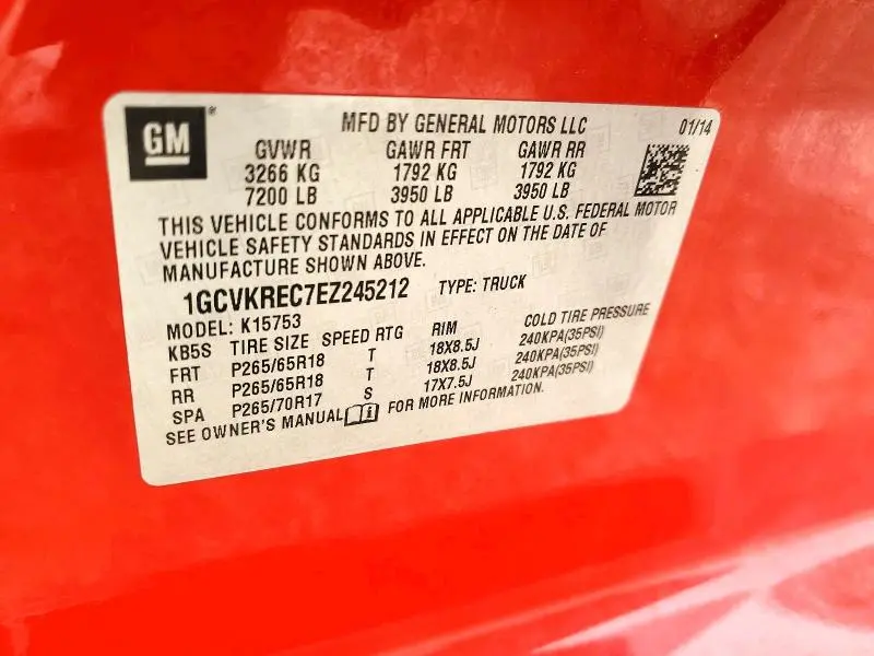 2014 CHEVROLET SILVERADO K1500 LT  