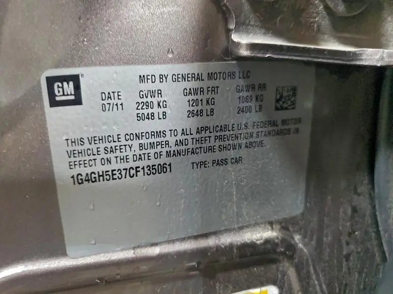 2012 BUICK LACROSSE PREMIUM  