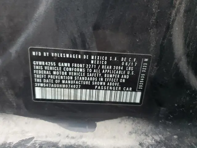 2017 VOLKSWAGEN GTI SPORT