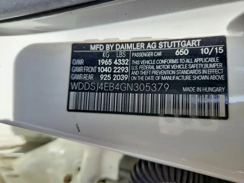 2016 MERCEDES-BENZ CLA 250  