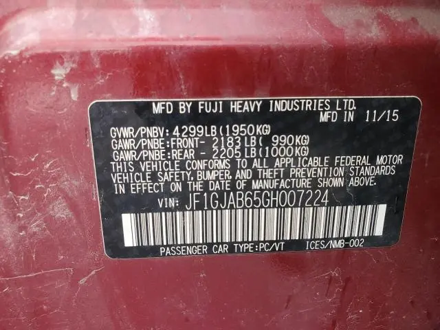 2016 SUBARU IMPREZA PREMIUM  