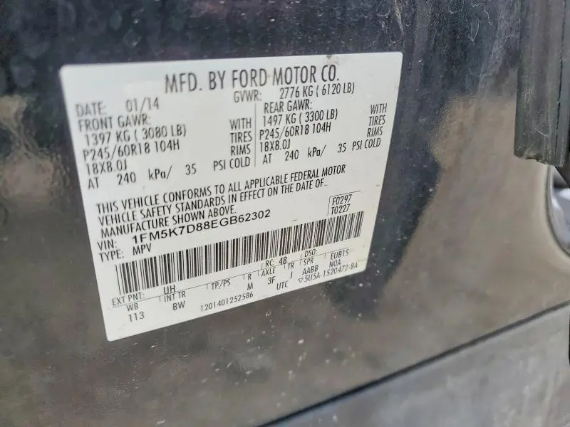 2014 FORD EXPLORER XLT  