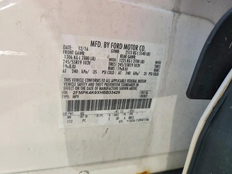 2017 FORD EDGE TITANIUM  