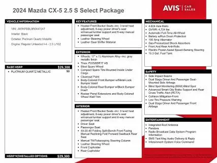 2024 MAZDA CX-5 SELECT  