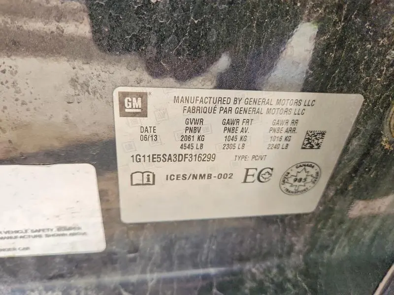 2013 CHEVROLET MALIBU 2LT  