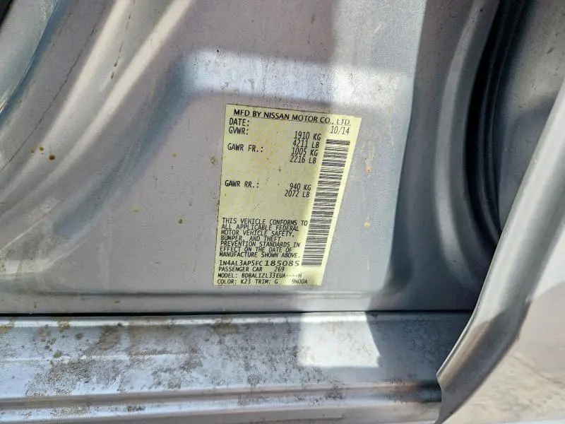 2015 NISSAN ALTIMA 2.5 SV  