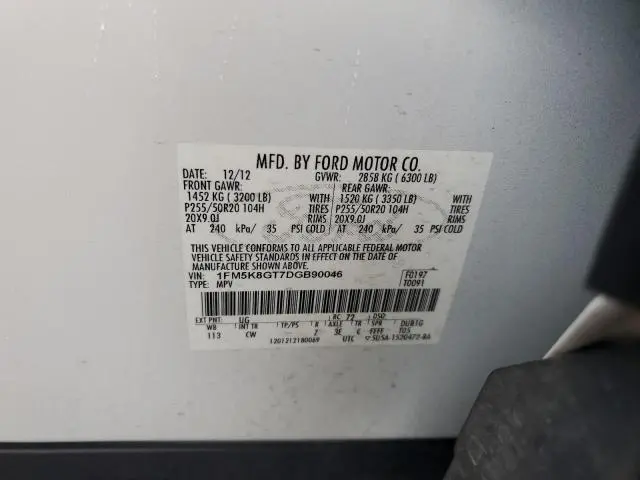 2013 FORD EXPLORER SPORT  