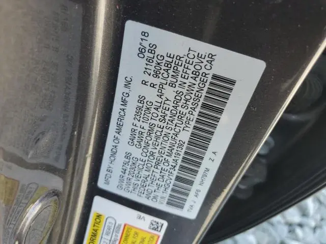 2018 HONDA ACCORD SPORT  