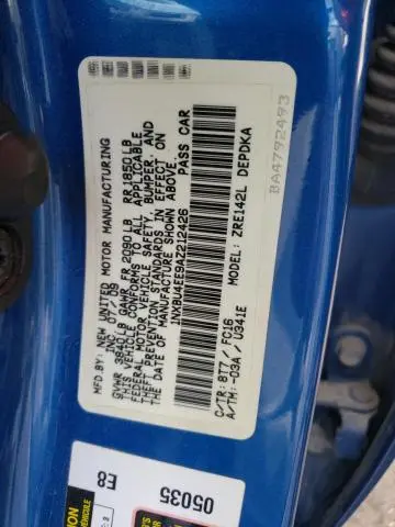 2010 TOYOTA COROLLA BASE  