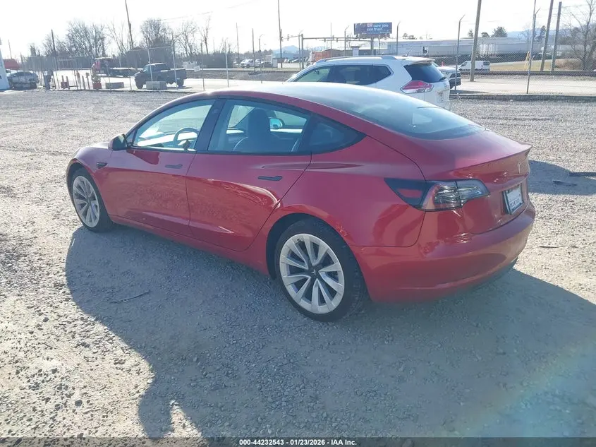 2022 TESLA MODEL 3 REAR-WHEEL DRIVE