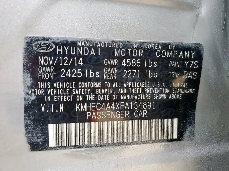 2015 HYUNDAI SONATA HYBRID  