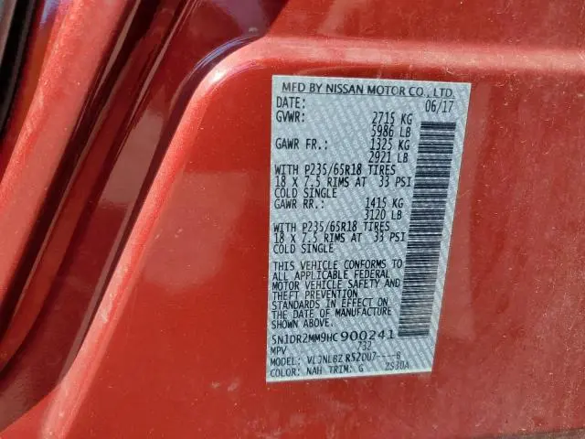 2017 NISSAN PATHFINDER S  