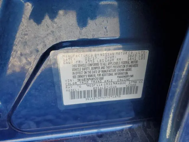 2017 NISSAN SENTRA S  