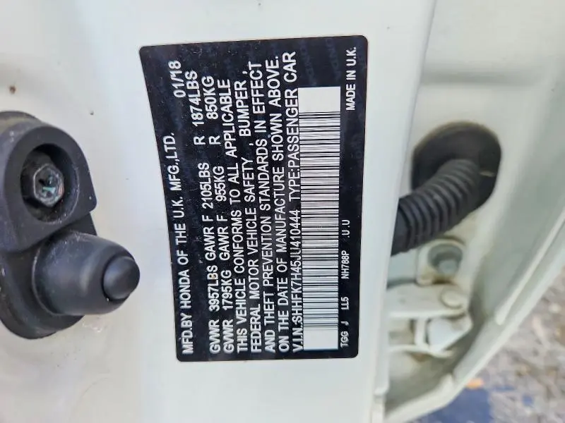 2018 HONDA CIVIC SPORT  