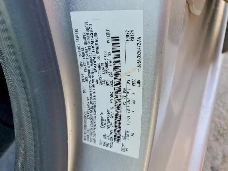2019 FORD FIESTA SE  