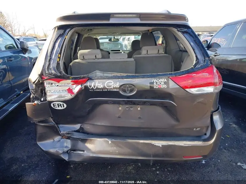 2012 TOYOTA SIENNA LE V6 8 PASSENGER