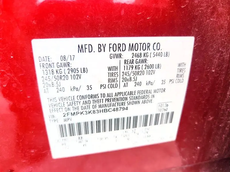 2017 FORD EDGE TITANIUM  