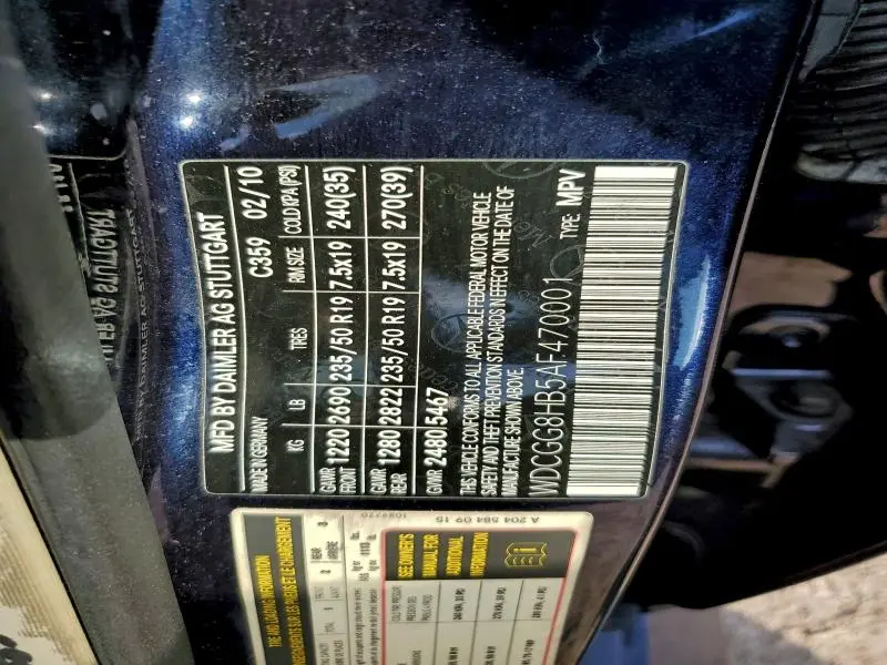 2010 MERCEDES-BENZ GLK 350 4MATIC  