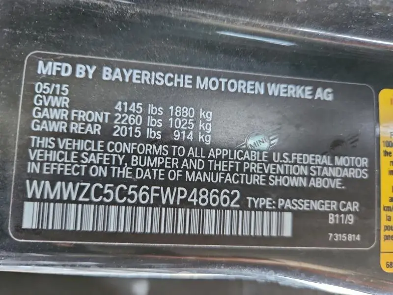 2015 MINI COOPER S COUNTRYMAN  