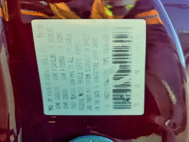 2010 HONDA ACCORD EX  