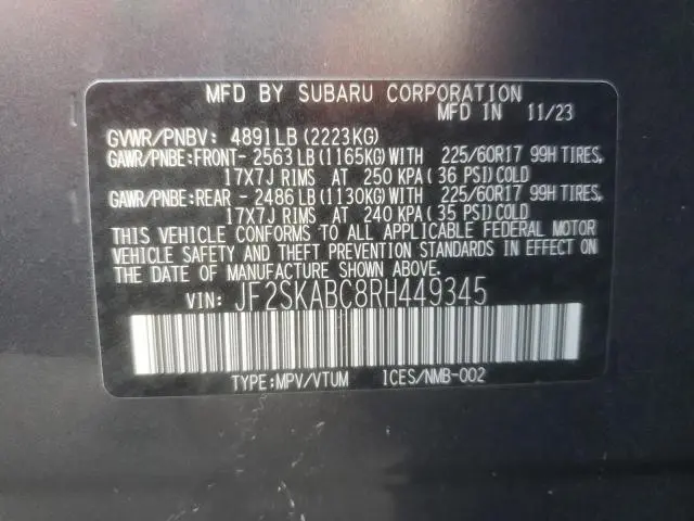2024 SUBARU FORESTER   