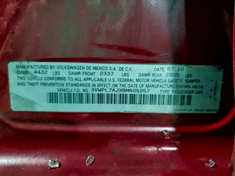 2011 VOLKSWAGEN JETTA TDI  