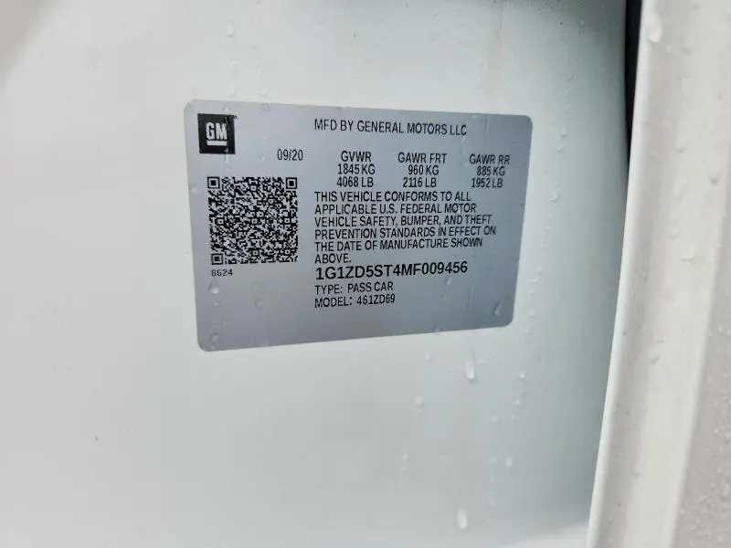 2021 CHEVROLET MALIBU LT  