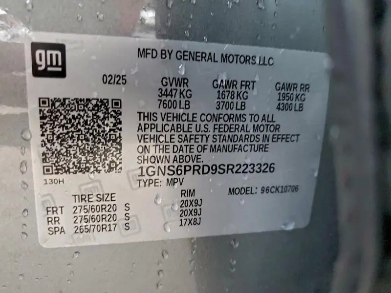 2025 CHEVROLET TAHOE K1500 Z71  