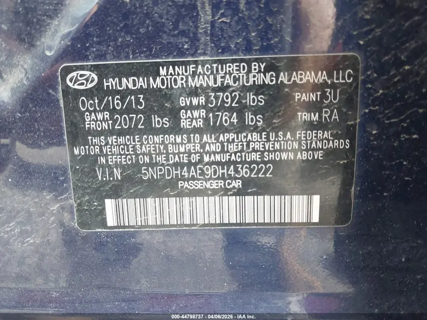2013 HYUNDAI ELANTRA GLS