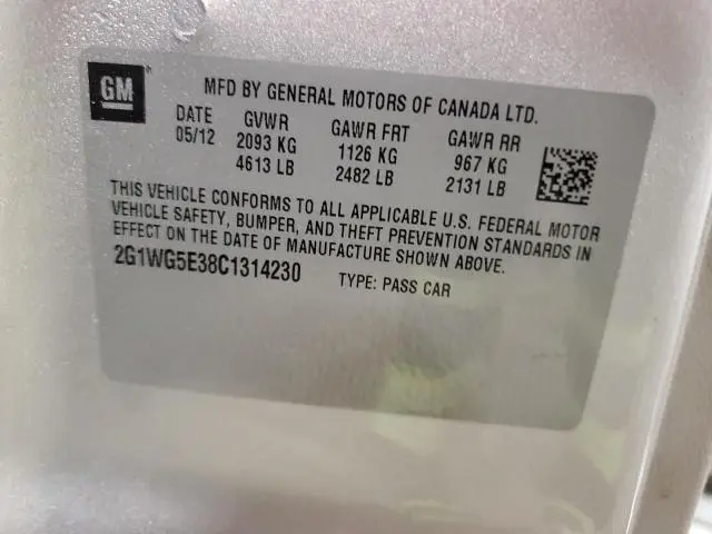 2012 CHEVROLET IMPALA LT  