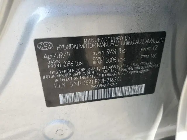 2018 HYUNDAI ELANTRA SEL  