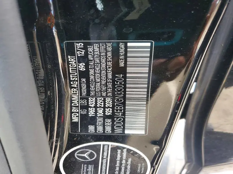 2016 MERCEDES-BENZ CLA 250  