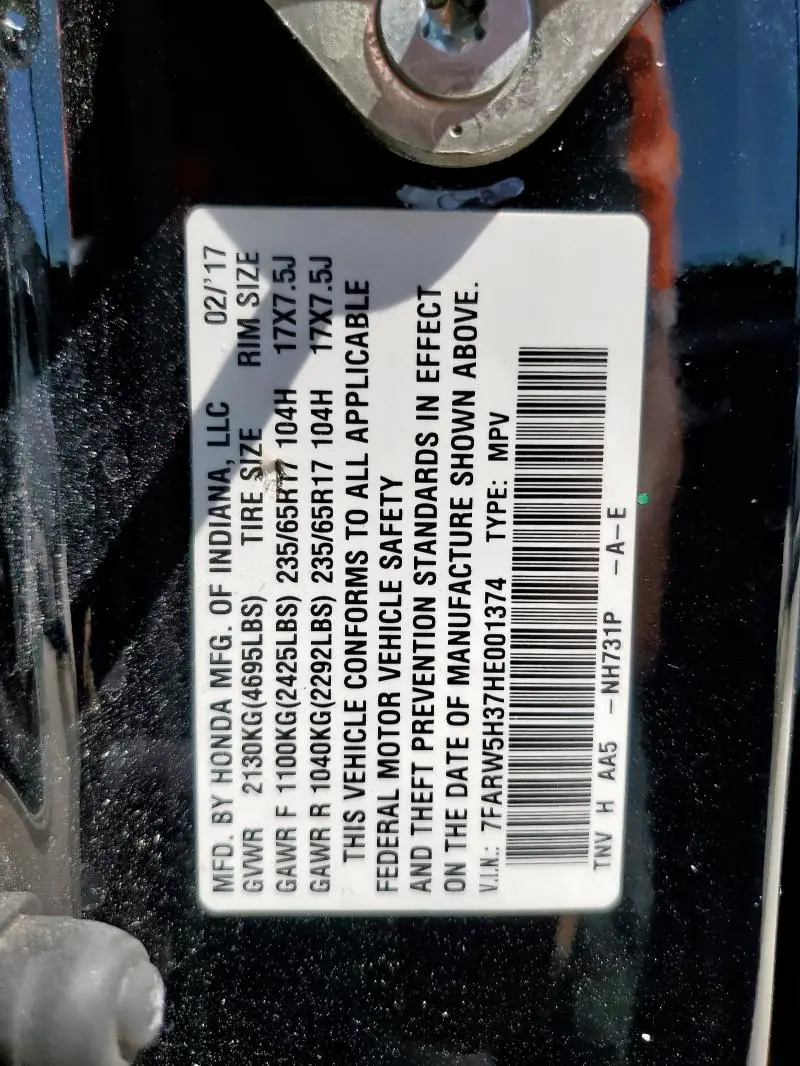 2017 HONDA CR-V LX  
