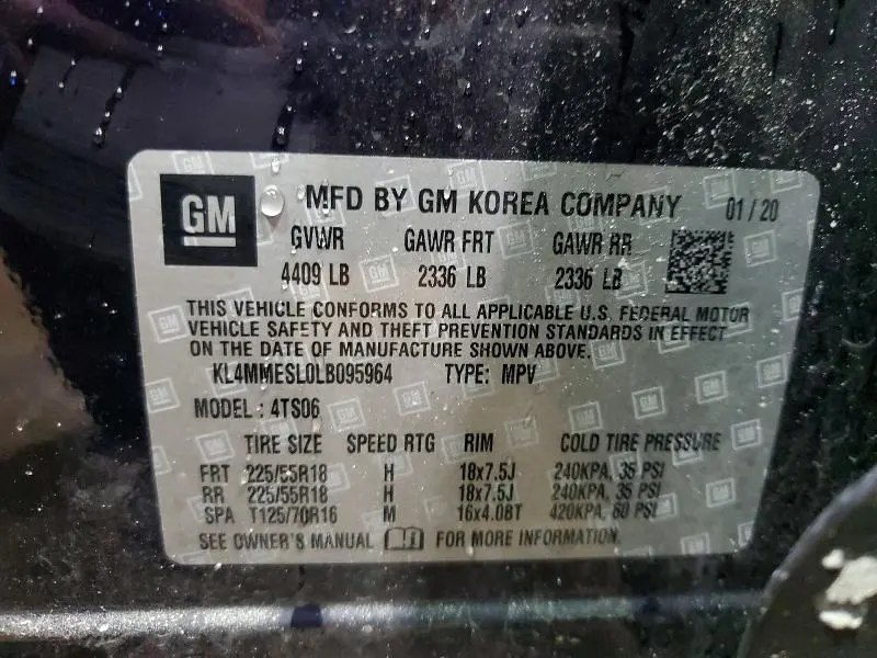2020 BUICK ENCORE GX SELECT  