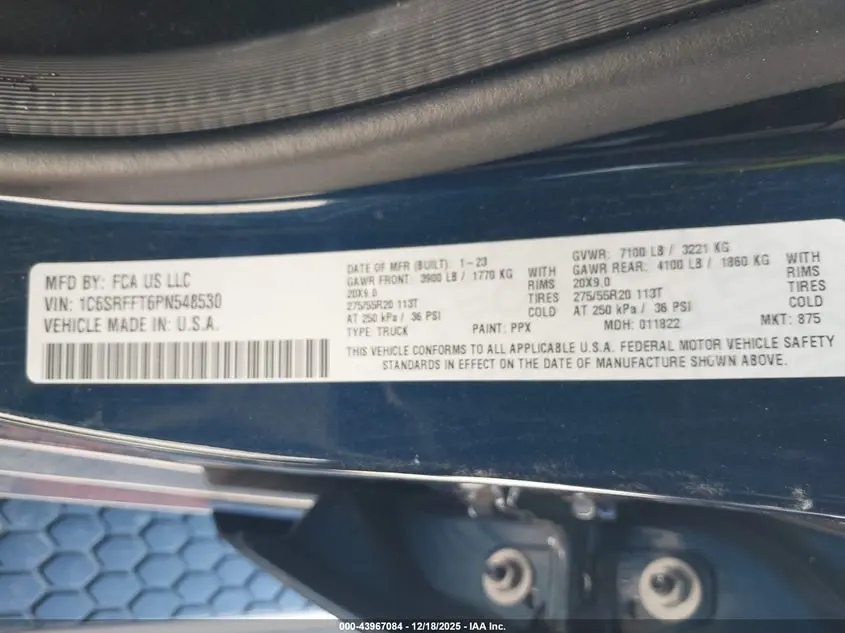 2023 RAM 1500 LONE STAR  4X4 5'7 BOX