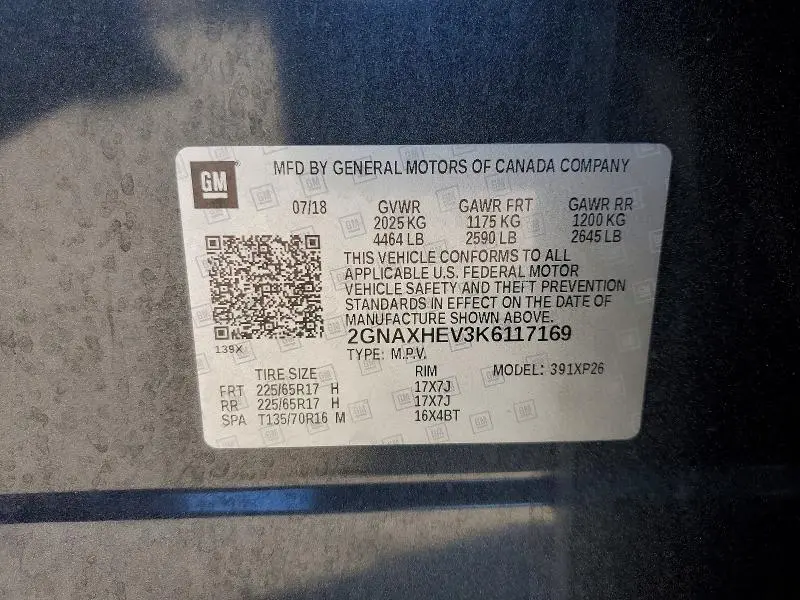 2019 CHEVROLET EQUINOX LS  