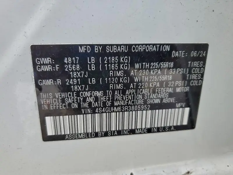 2024 SUBARU CROSSTREK LIMITED  