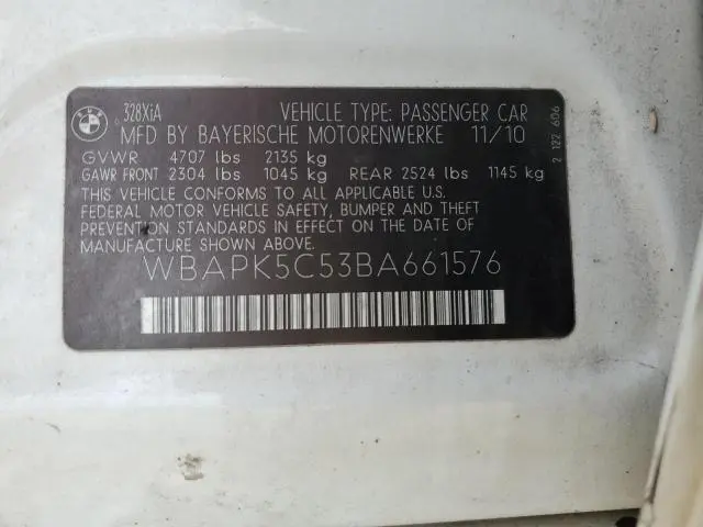 2011 BMW 328 XI SULEV