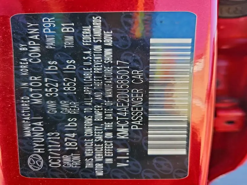 2013 HYUNDAI ACCENT GLS  