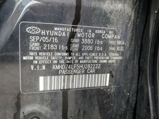 2017 HYUNDAI ELANTRA SE  