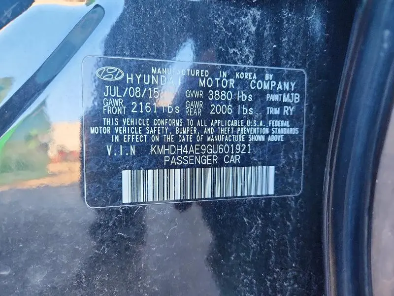 2016 HYUNDAI ELANTRA VALUE EDITION  