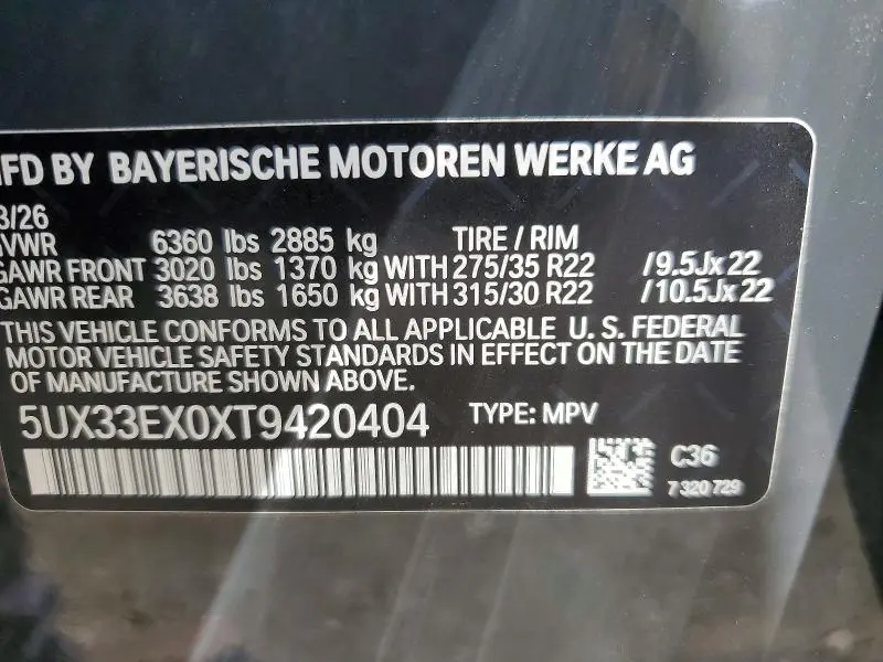 2026 BMW X6 XDRIVE40I  