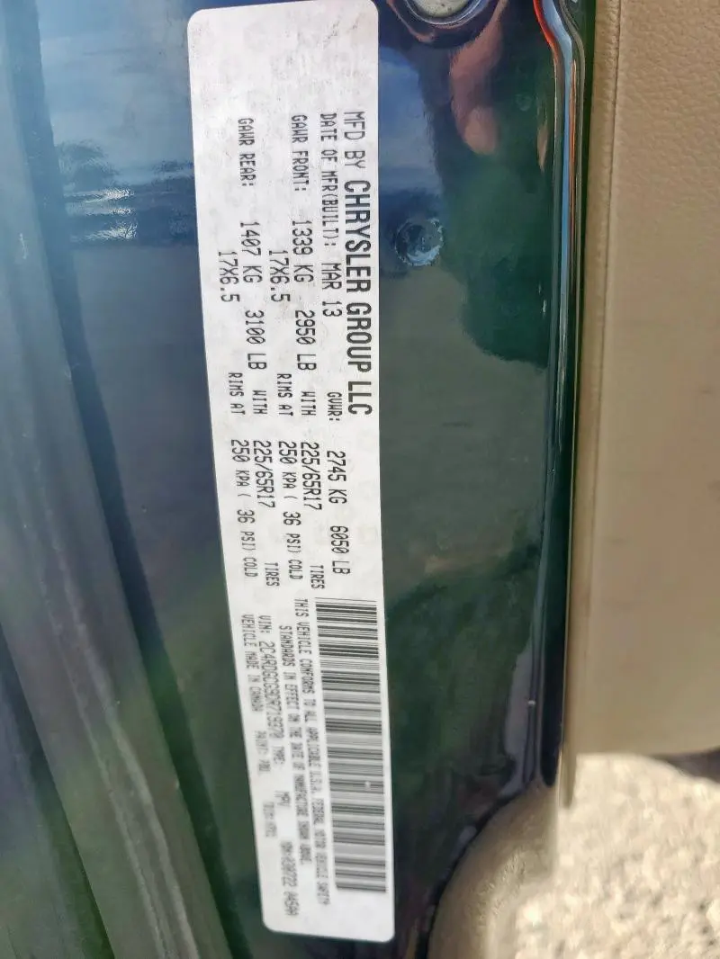 2013 DODGE GRAND CARAVAN SXT  