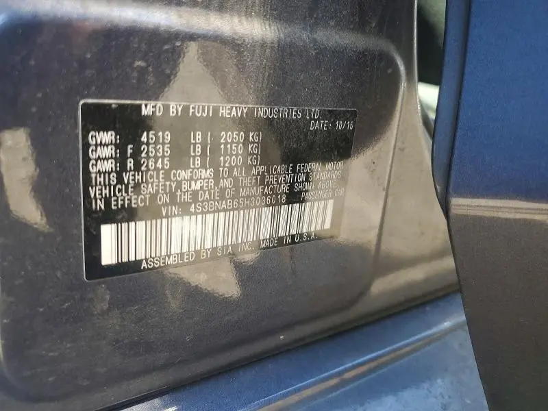 2017 SUBARU LEGACY 2.5I  
